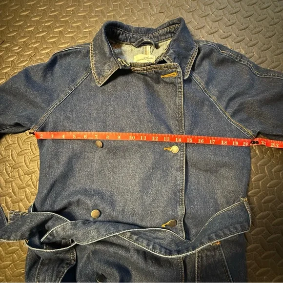 Universal Thread Blue Denim Trench Coat - Picture 5 of 9